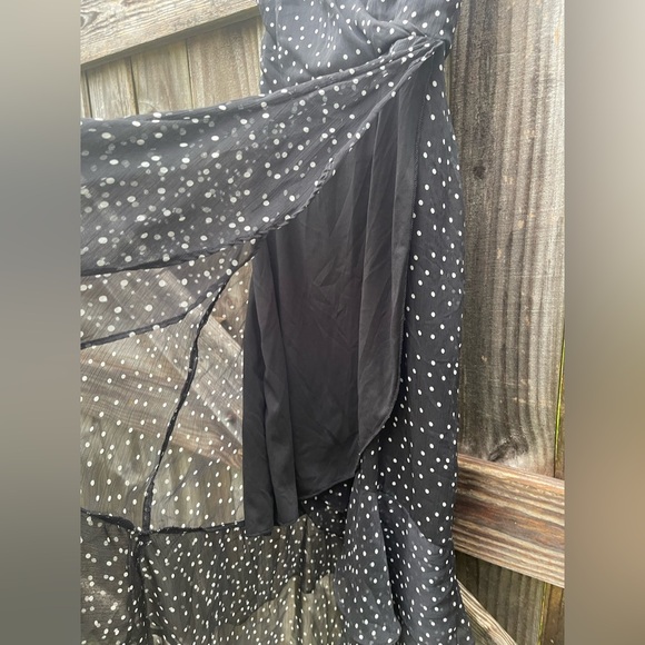 Mi Ami Black Polka Dot Ruffle Dress Size M - Picture 4 of 10